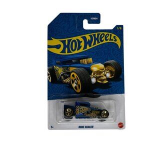 Hot Wheels Bone Shaker Blue Gold Die Cast Car 5/5 New